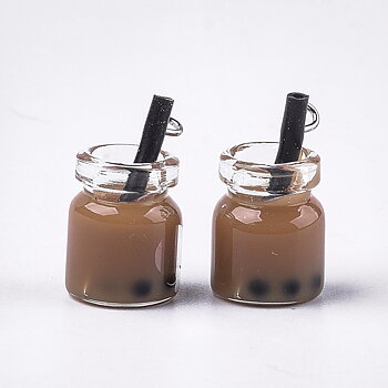 Berlock - Resin 3D Drink Boba Tea,   Choklad 25mm