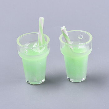 Berlock - Resin, 3D   Drink /  Milkshake  Pastellgrön