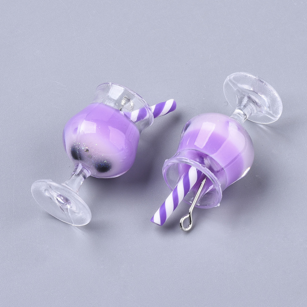 Berlock - Drink 3D, Resin Milkshake   White Lilac - 2