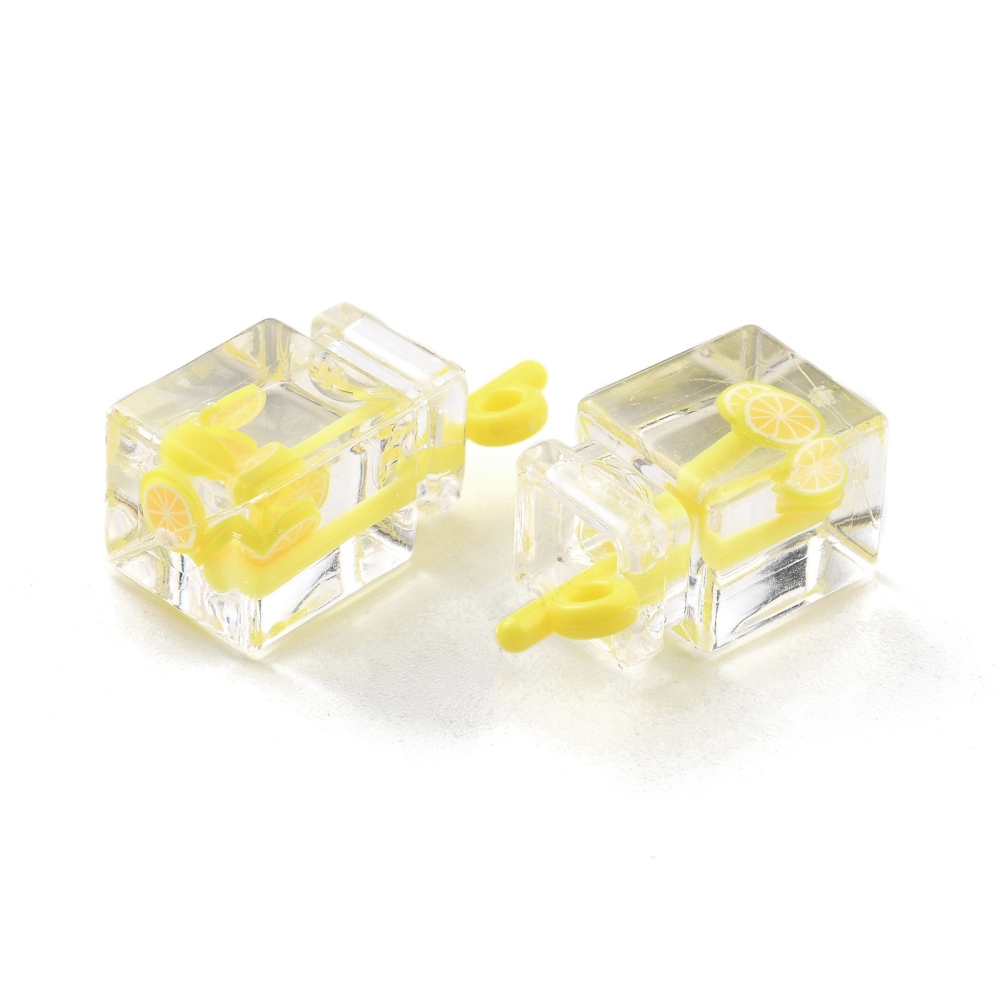 Berlock - Drink 3D, Resin Lemon  Fruit   Yellow - 2
