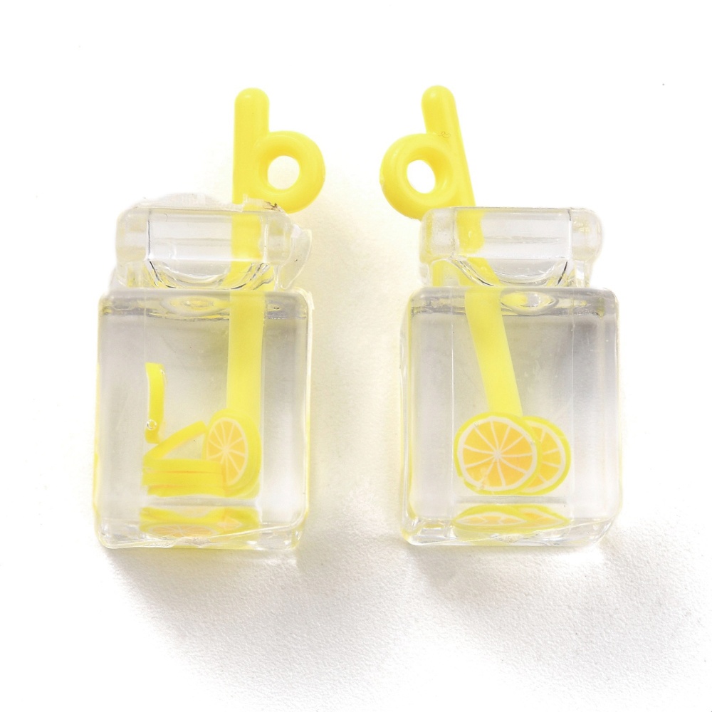 Berlock - Drink 3D, Resin Lemon  Fruit   Yellow