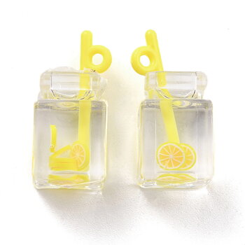 Berlock - Resin, 3D   Drink / Cocktail,  Citron gul