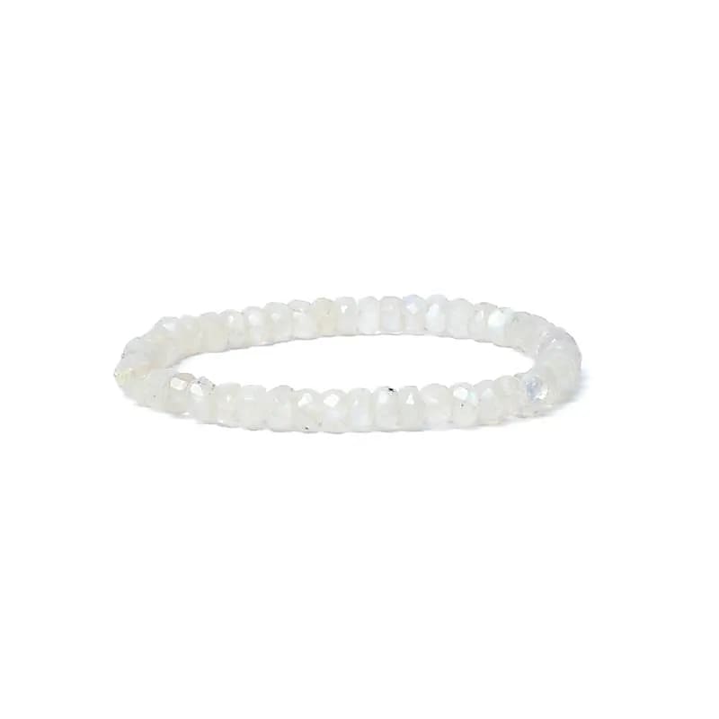 Armband regnbåge månsten facett, AA-kvalitet 6 mm