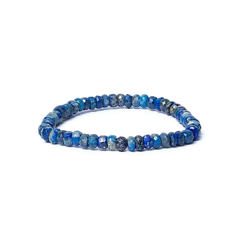 Armband lapis lazuli facett, AA-kvalitet 6 mm