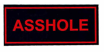 Sticker ASSHOLE