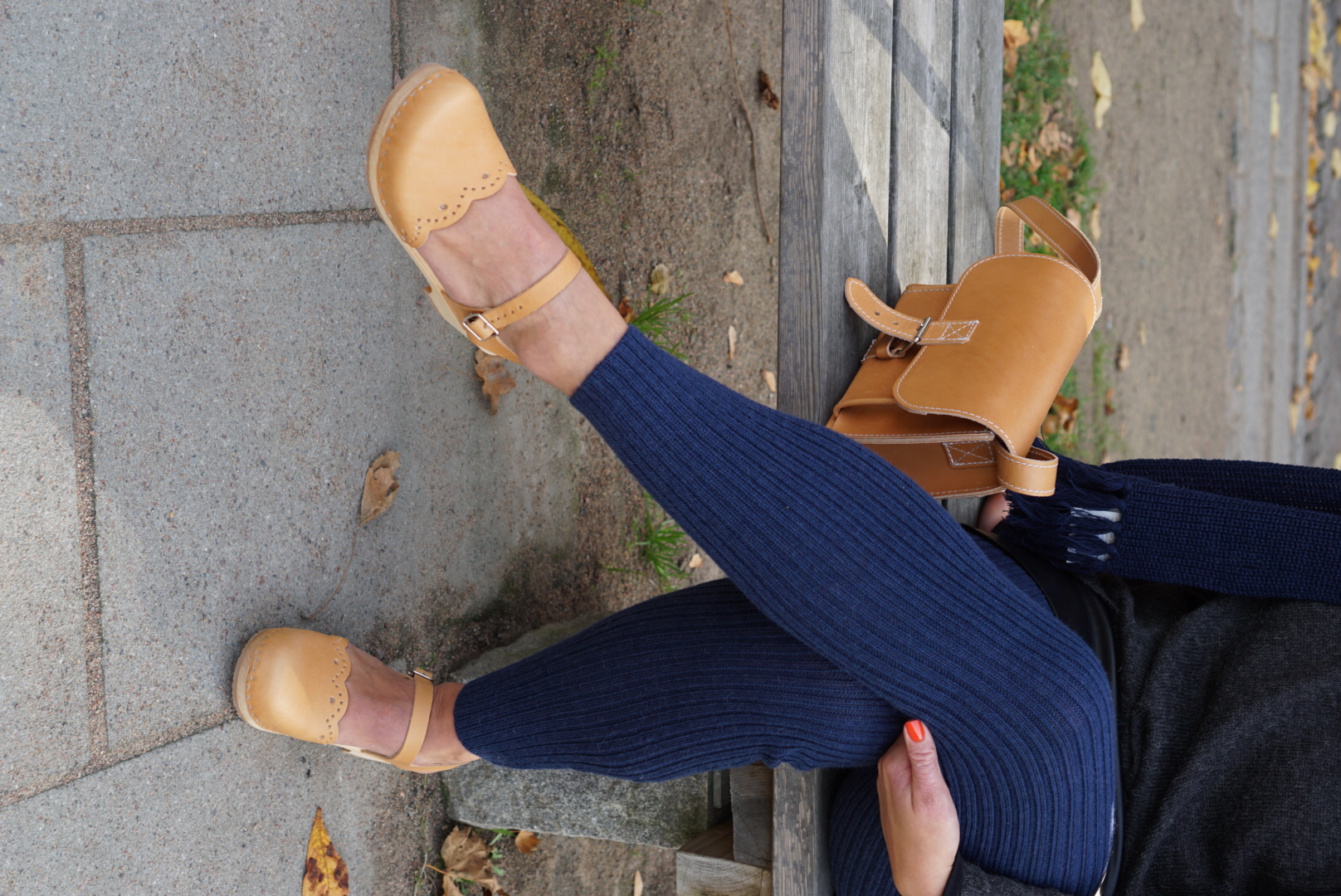 HagaToffeln - Clog MaryJane Nature Vegetable Tanned