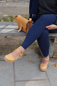 HagaToffeln - Clog MaryJane Nature Vegetable Tanned