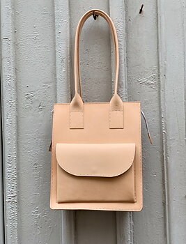 HagaToffeln - Teachers Bag Nature Vegetable Tanned Leather