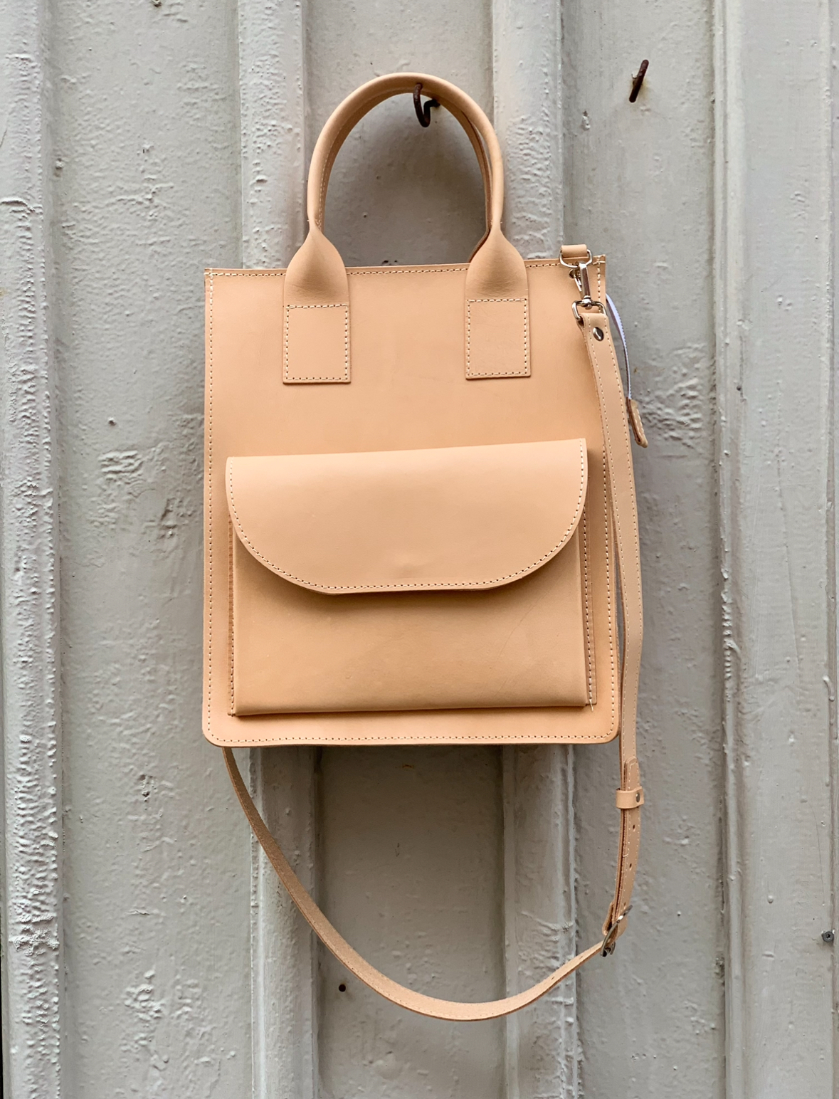 HagaToffeln - Teachers Bag Nature Vegetable Tanned Leather - 3