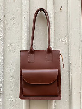 HagaToffeln - Teachers Bag Brown Vegetable Tanned Leather