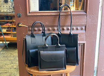 HagaToffeln - Teachers Bag Black Vegetable Tanned Leather