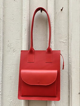 HagaToffeln - Teachers Bag Red Vegetable Tanned Leather