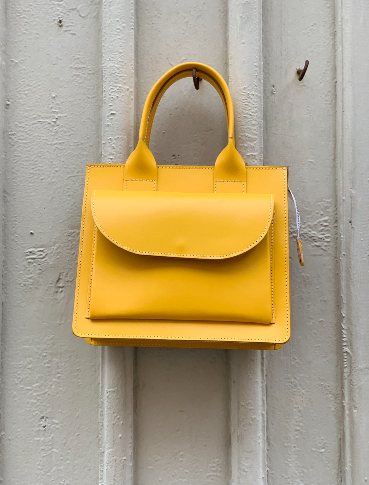 HagaToffeln - Teachers Bag Yellow Vegetable Tanned Leather - 2