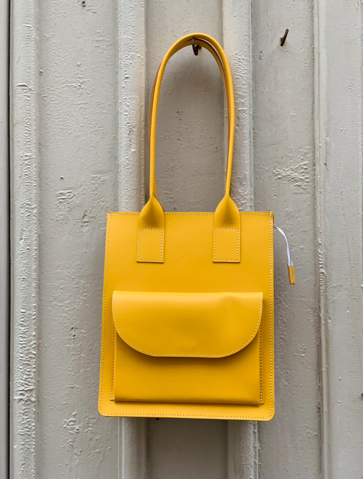 HagaToffeln - Teachers Bag Yellow Vegetable Tanned Leather - 4