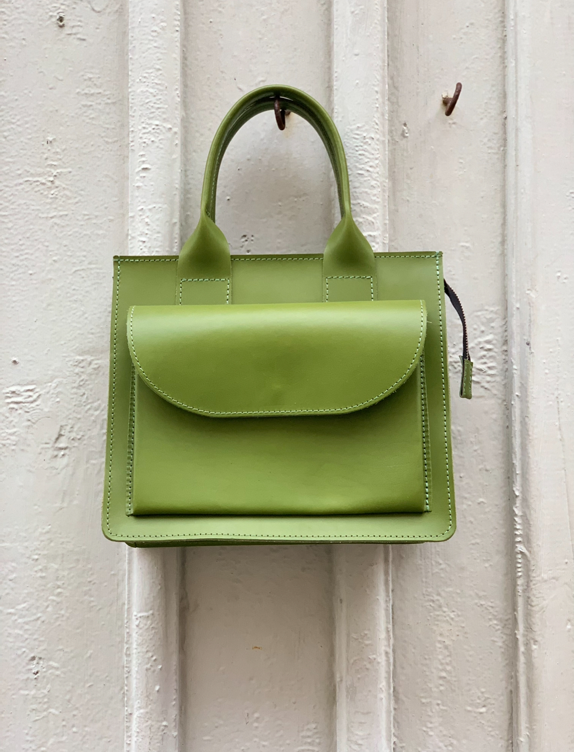 HagaToffeln - Teachers Bag Green Vegetable Tanned Leather - 3