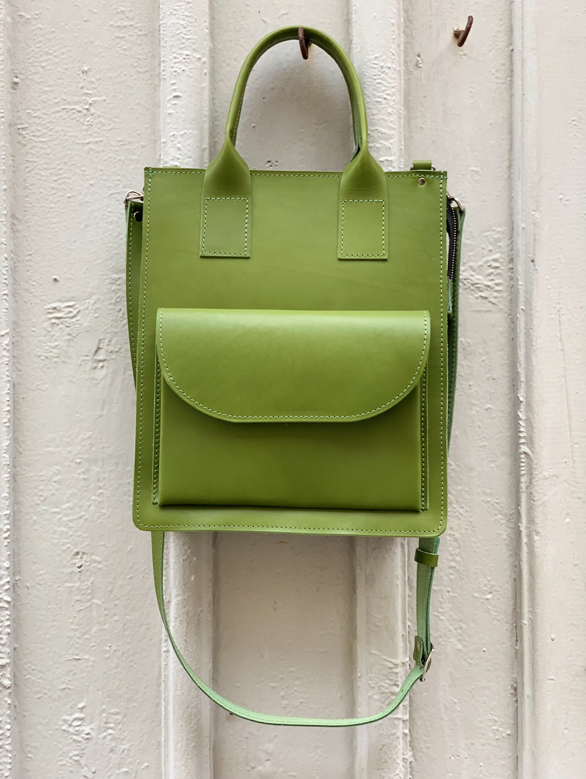 HagaToffeln - Teachers Bag Green Vegetable Tanned Leather - 4