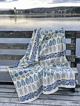 Kerstin Landström - Wool Blanket Arvet Blue