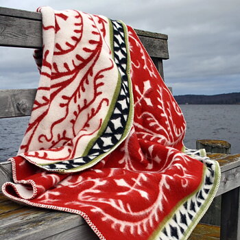 Kerstin Landström - Wool Blanket Albertus Red