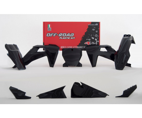 RTECH, PLASTKIT, SVART, HUSQVARNA 125-450cc
