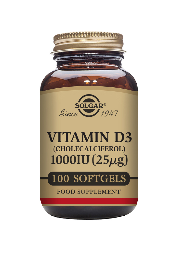 Vitamin D3 1000 IU 100 kapslar - Solgar