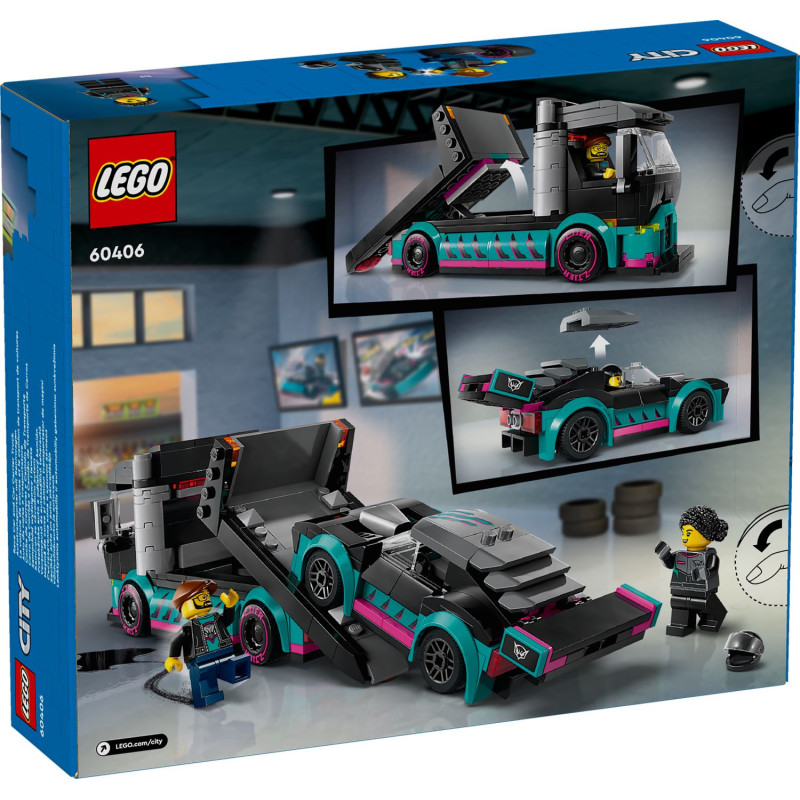 LEGO City 60406 Racerbil och Biltransport - 3