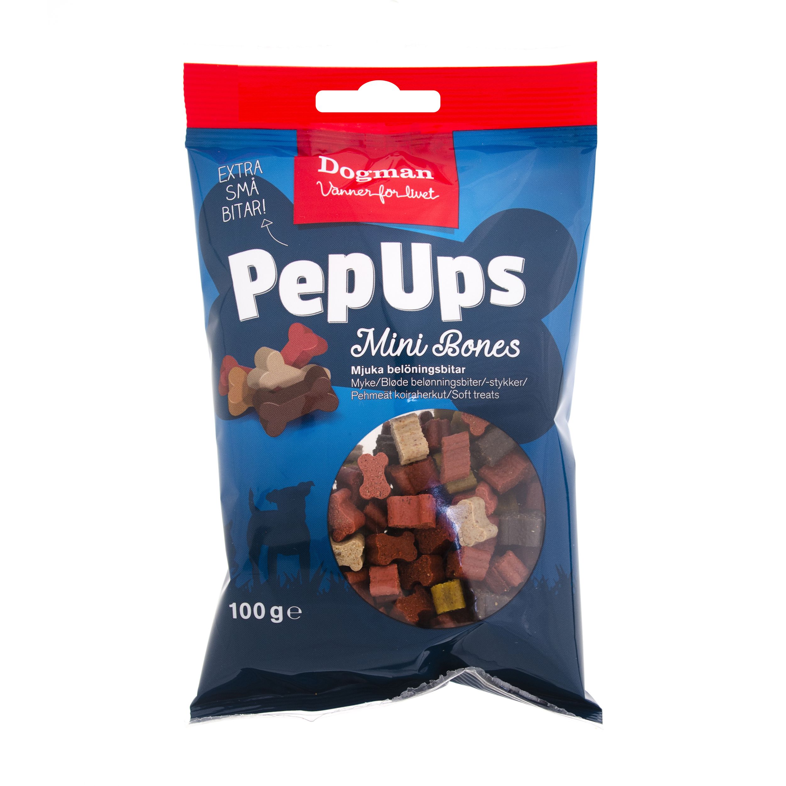 Dogman PepUps Mini Bones Hundgodis - 100 g