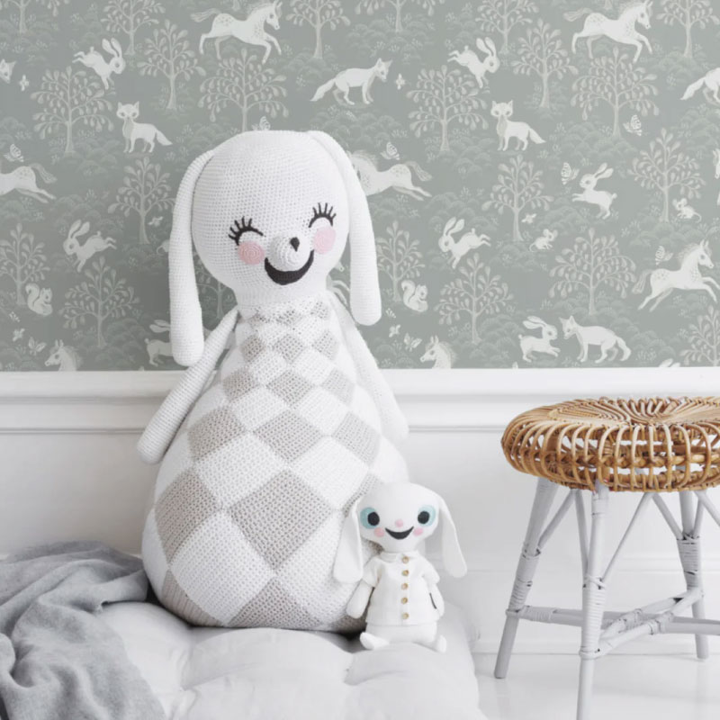 TAPET FAIRYTALE FOX, Dusty Blue