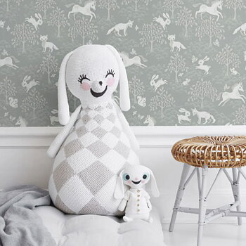 TAPET FAIRYTALE FOX, Dusty Blue
