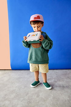 Lässig Lunch Set Little Gang Smile milky/ocean green