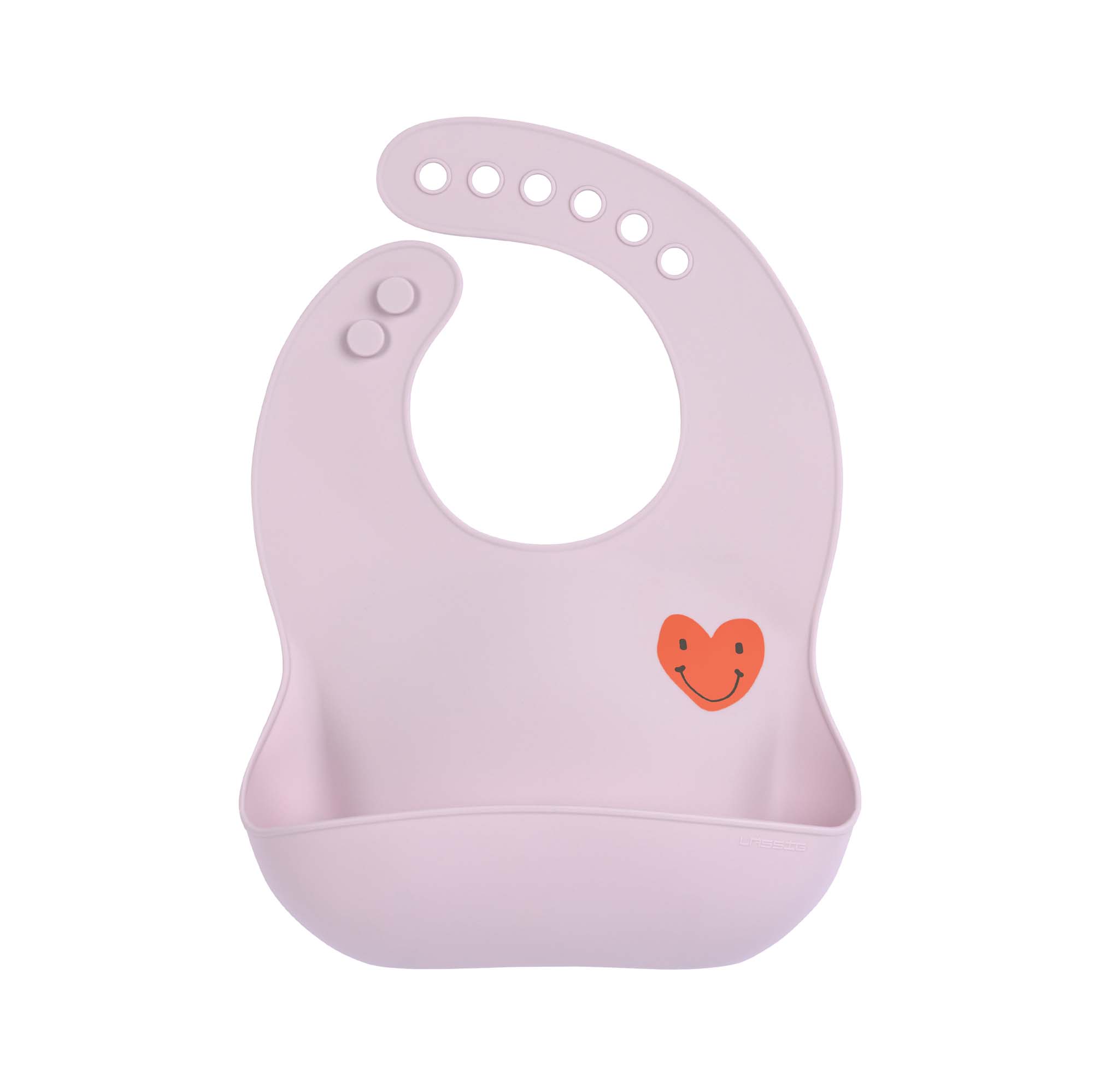 Lässig Silicone Bib Happy Rascals Heart lavender