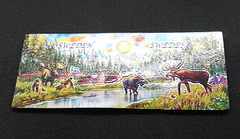 Kylskåpsmagnet  Älg Sverige Sommar