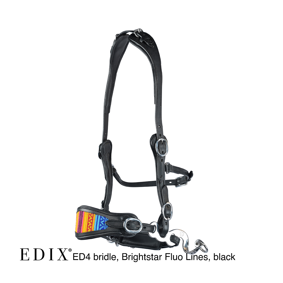 Bridle Anatomical, Edix© Brightstar, Black Fluolines