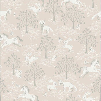 TAPET FAIRYTALE FOX, Dusty Pink