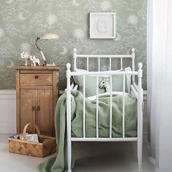 TAPET HAPPY CLOUD, Sage Green