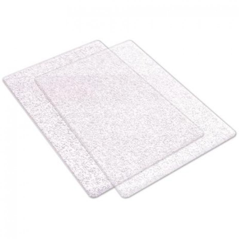Sizzix Big Kick/Big shot Cutting pads standard 1 pair - silver glitter
