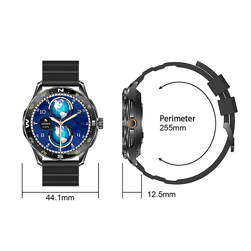 Philippe Palmer Smart Watch LP88 AMOLED Black Steel - 7