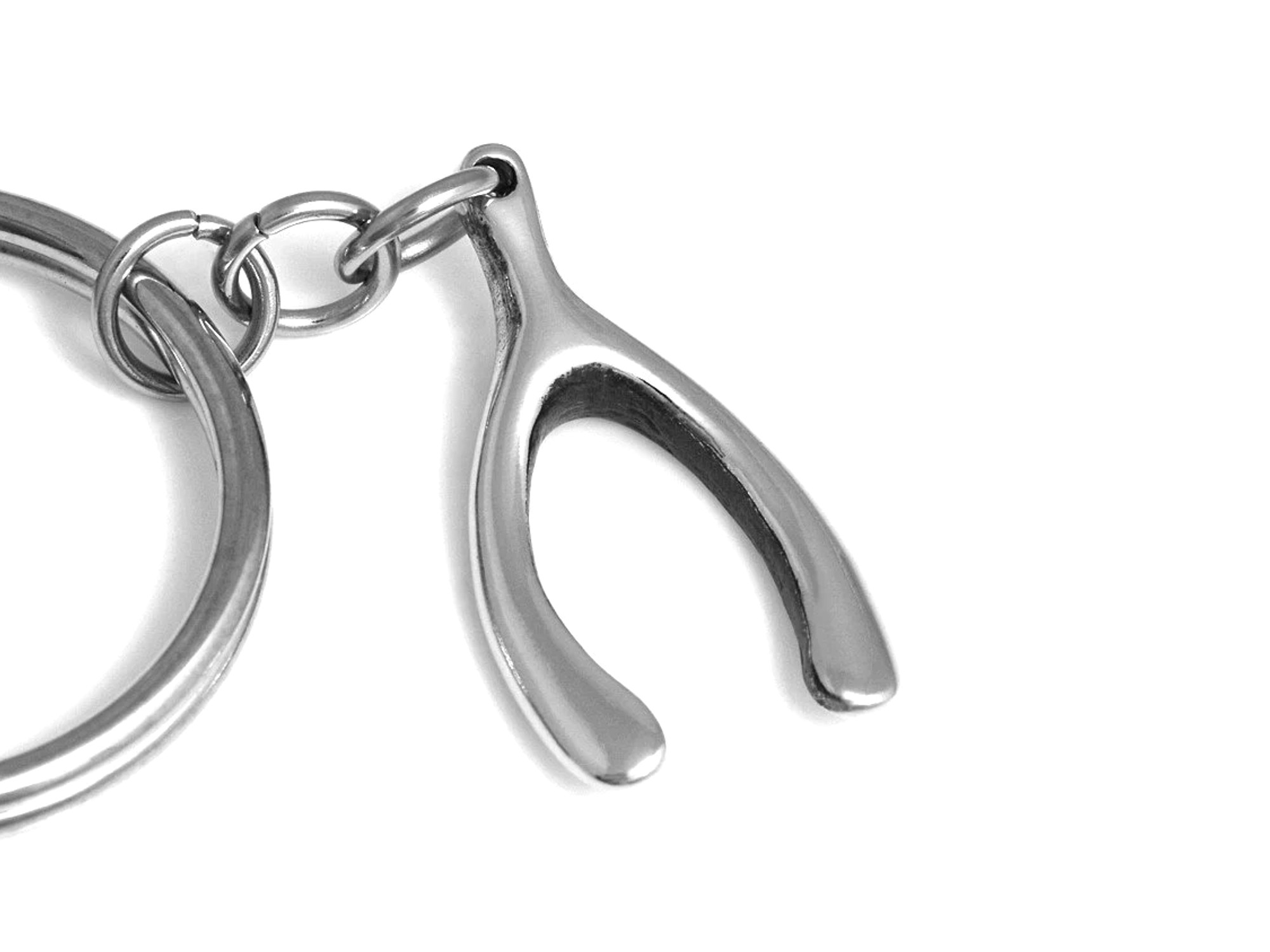 Önskeben Nyckelring, Tur Accessoar, Lyckoamulett Nyckelhållare i Tenn och Stål - 2