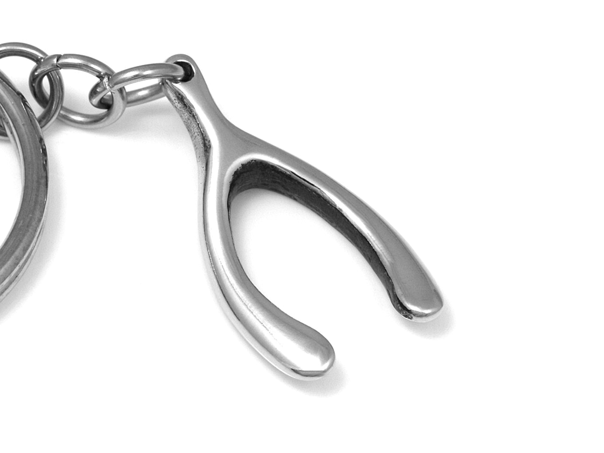 Önskeben Nyckelring, Tur Accessoar, Lyckoamulett Nyckelhållare i Tenn och Stål