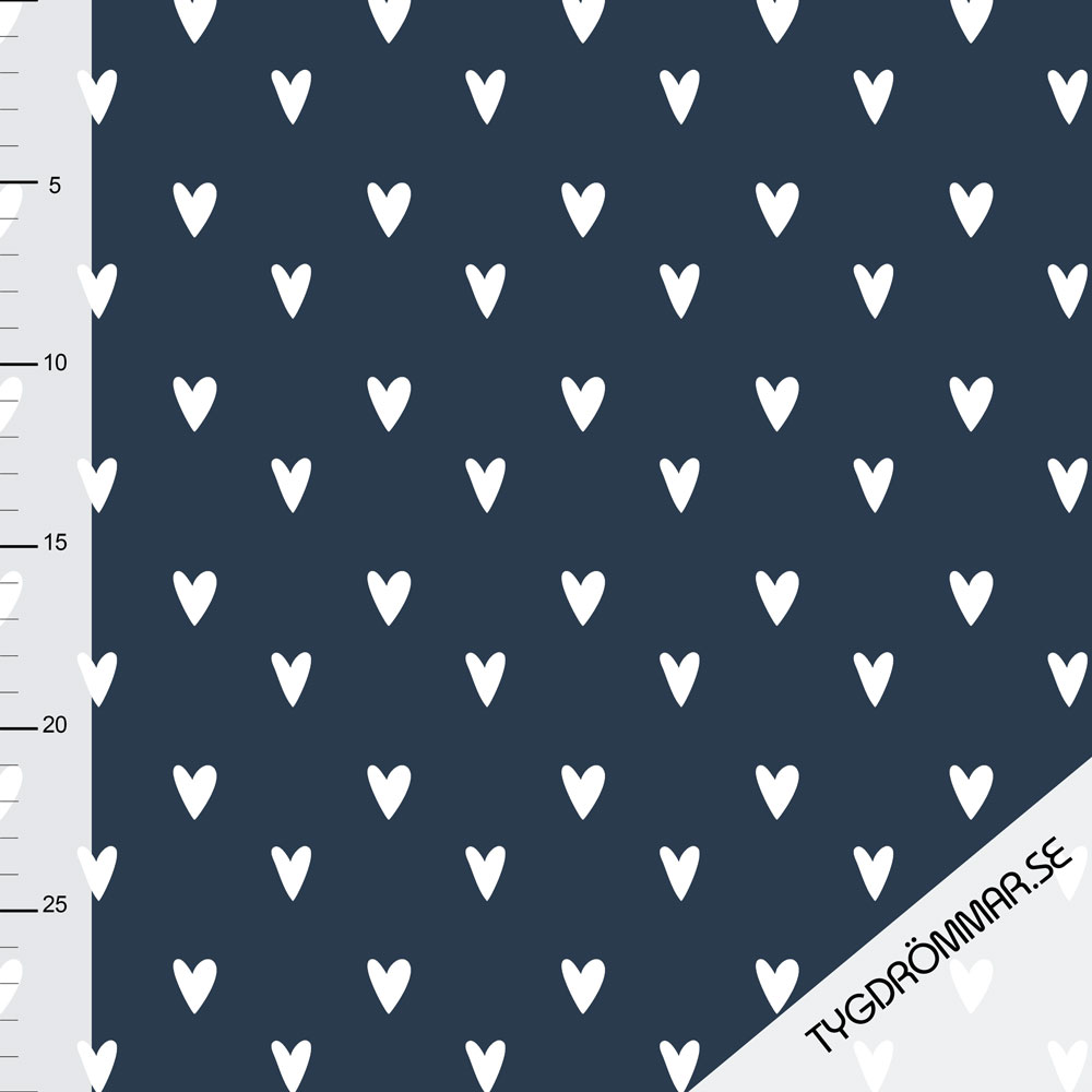 HEARTS RIBBED - NAVY BLUE - 3