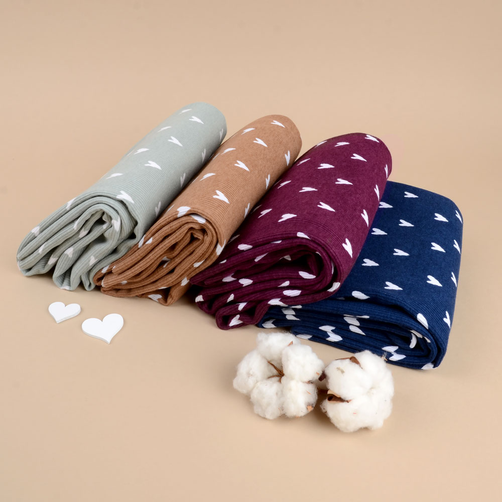 HEARTS RIBBED - NAVY BLUE - 4