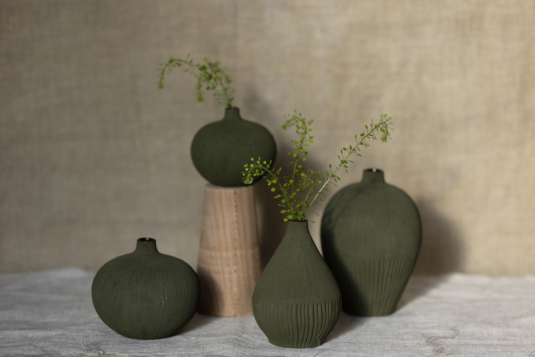Vase Bari Small  Forest Green - 3