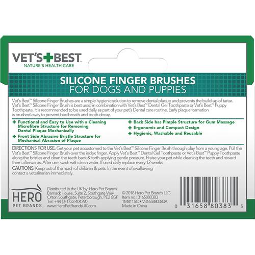 Vet´s Best Silicone Fingerbrushes 5st - 2