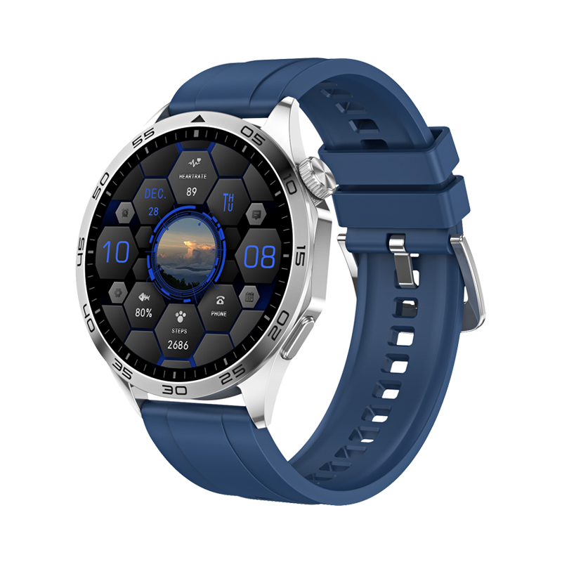 Philippe Palmer Smart Watch LP29 AMOLED Steel / Blue / Brown