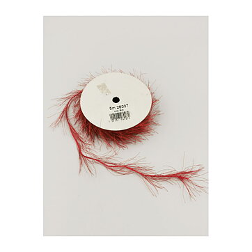 Ribbon - Fringed Metallic Red