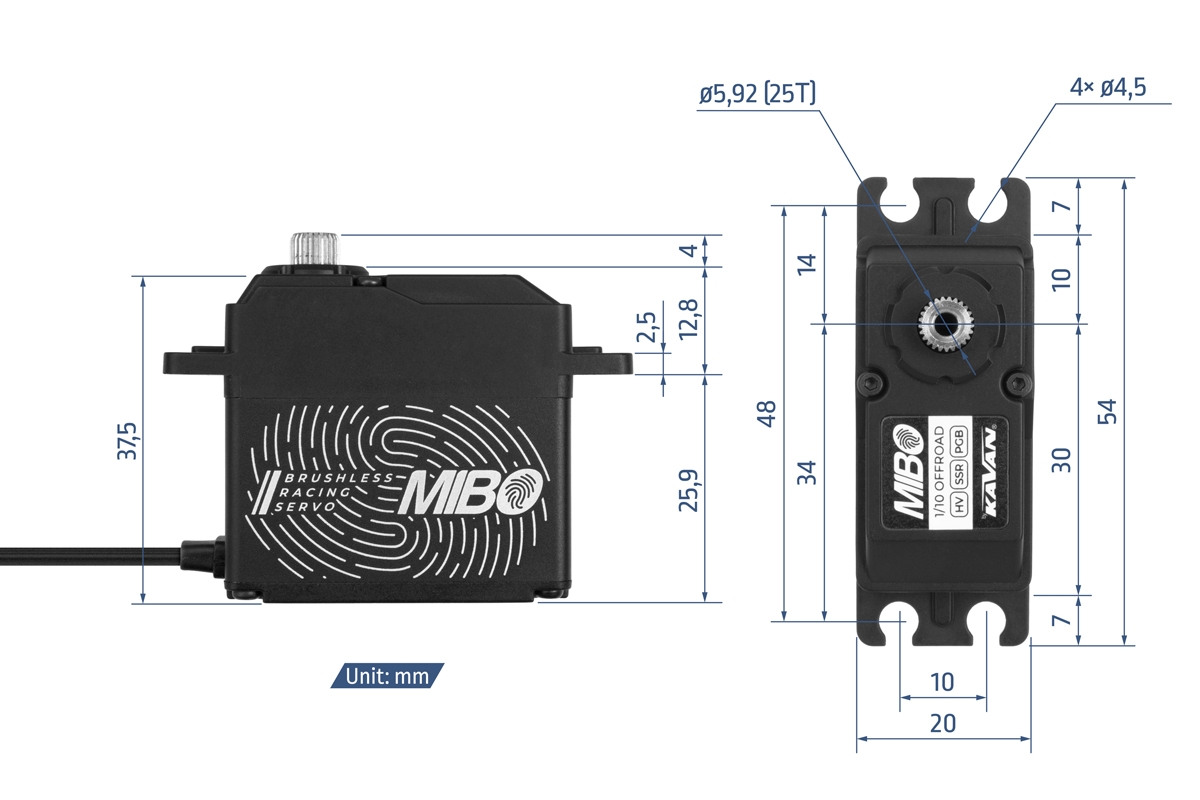 Servo MIBO 1/10 Offroad  14kg / 0,075s - 6v - 2