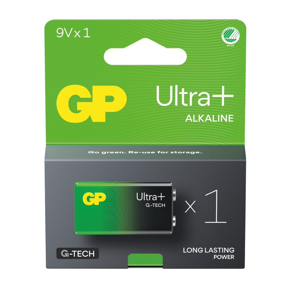 Batteri ultra plus 9V/6LF22 1-pack