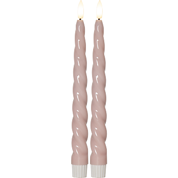 LED Antikljus Flamme Shine Rosa 2-pack 