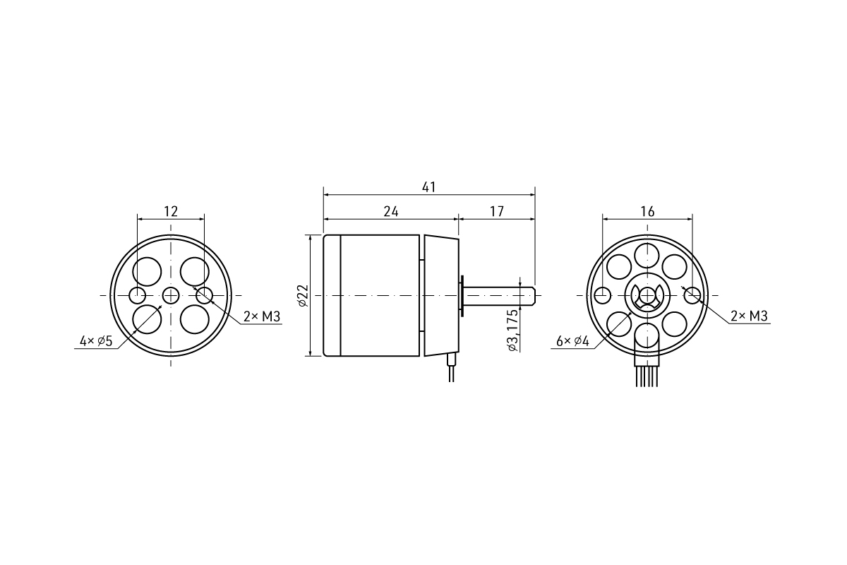 Motor Kavan bortslös 2225 2000kv - 2
