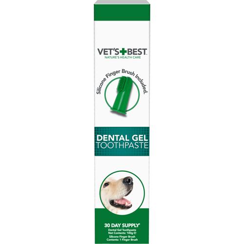 Vets Best Tandpasta, 100 g inkl silkon-fingerborste