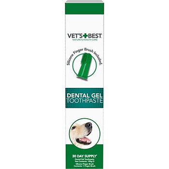Vets Best Tandpasta, 100 g inkl silkon-fingerborste